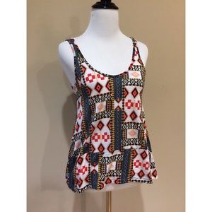 H&M Conscious Tribal Aztec Print Swing Tank Top